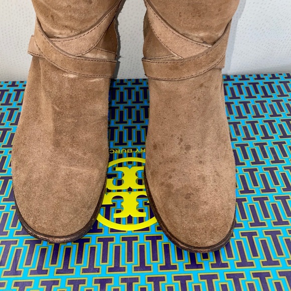 Tory Burch Suede Brown riding boots-size 10 - Picture 3 of 5
